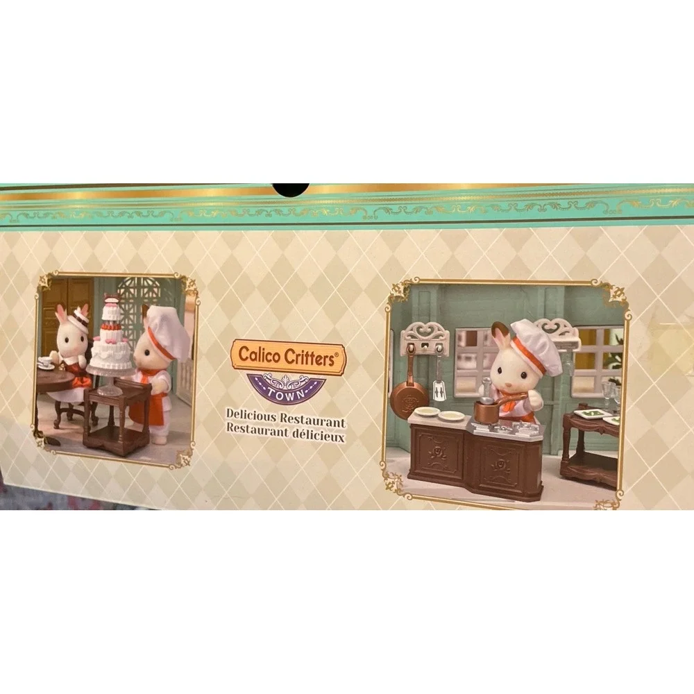 Sylvanian Families Calico Critter Town Series Delicious Restaurant Play-set Read